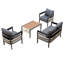 Ensemble de canapé d'extérieur en fer multi-personnes avec table, décoration en rotin, imperméable, antirouille, adapté au jardin, à la pelouse-914413388