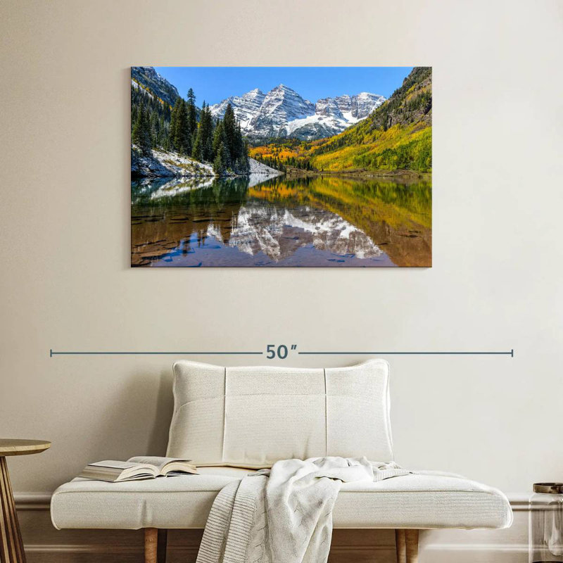 Lake By Maroon Bells, H 26 po x l 39 po