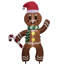 Lighted Inflatable Gingerbread Man Outdoor Christmas Decoration - 5'