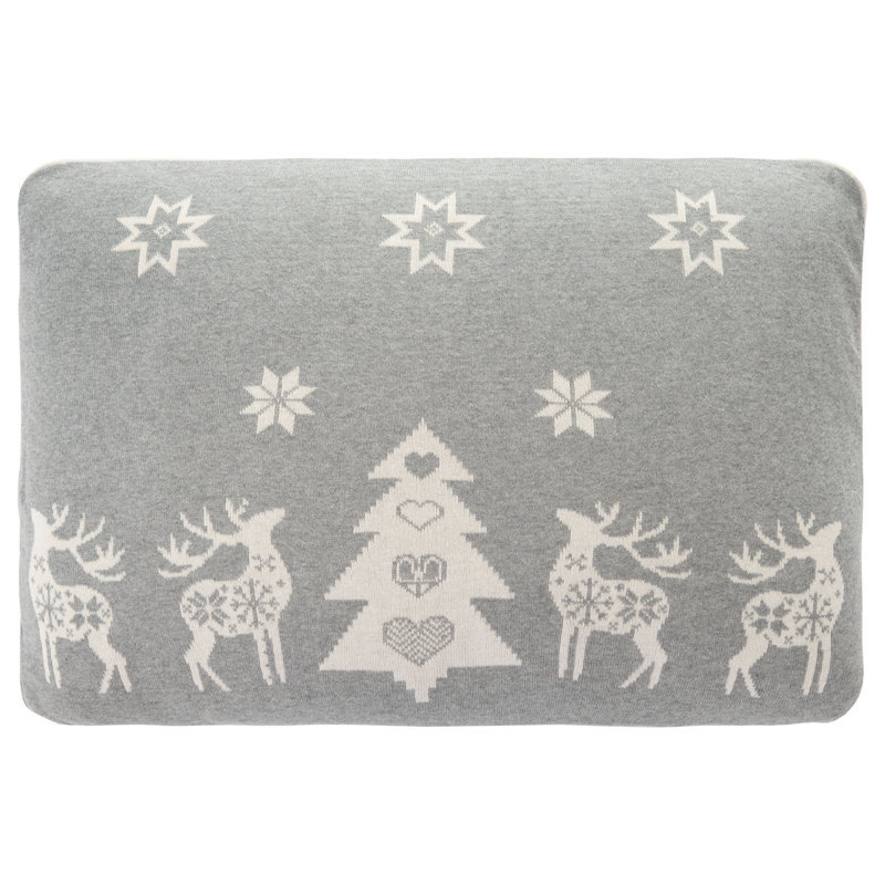 Cotton Reversible Throw Pillow