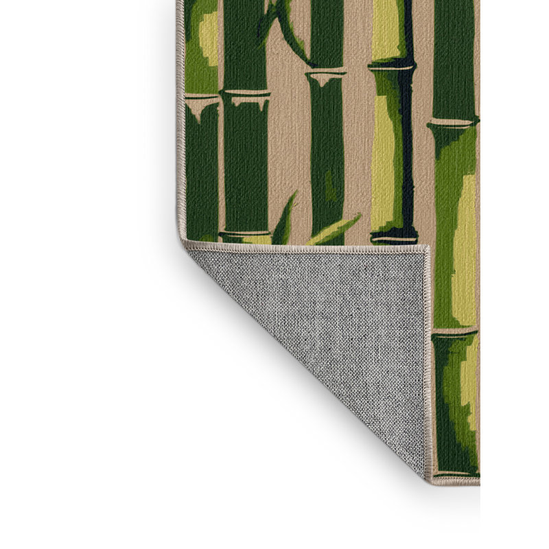 Tapis lavable en bambou, Rond 8 pi