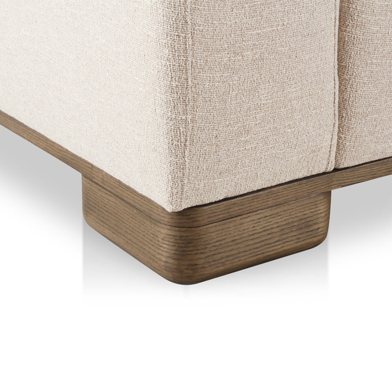 June Modular Sofa Performance Fabric, Beige, 30" H x 115" W x 40" D