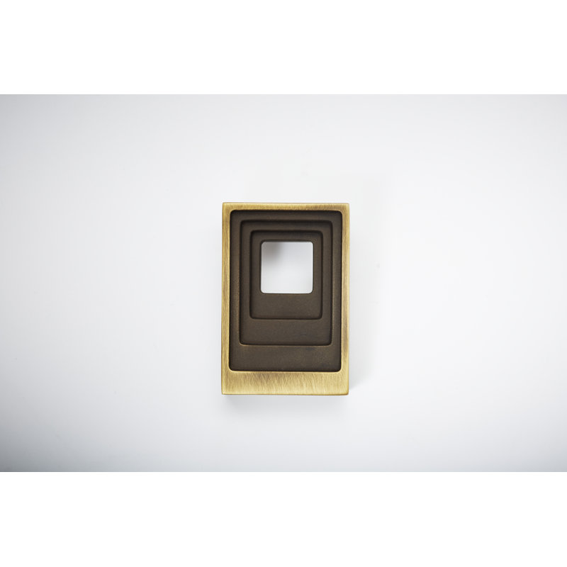 Step Geometric Knob, Antique Brass