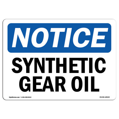 Synthetic Gear Oil Aluminum Sign 18 x 24