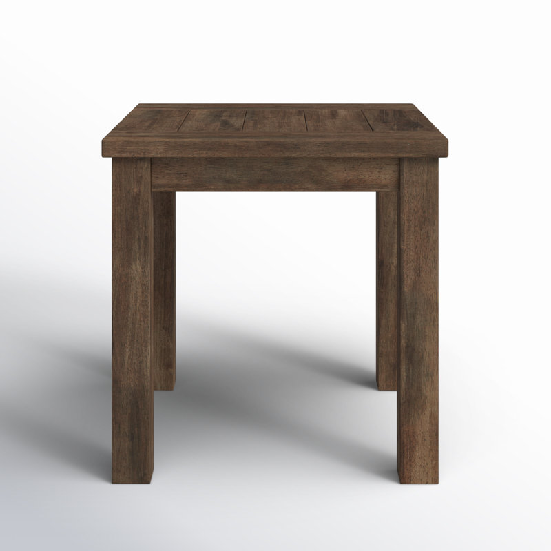 Coastal Teak Outdoor Square Teak Side Table