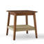 Table d'appoint Mid-Century avec tablette tissée
