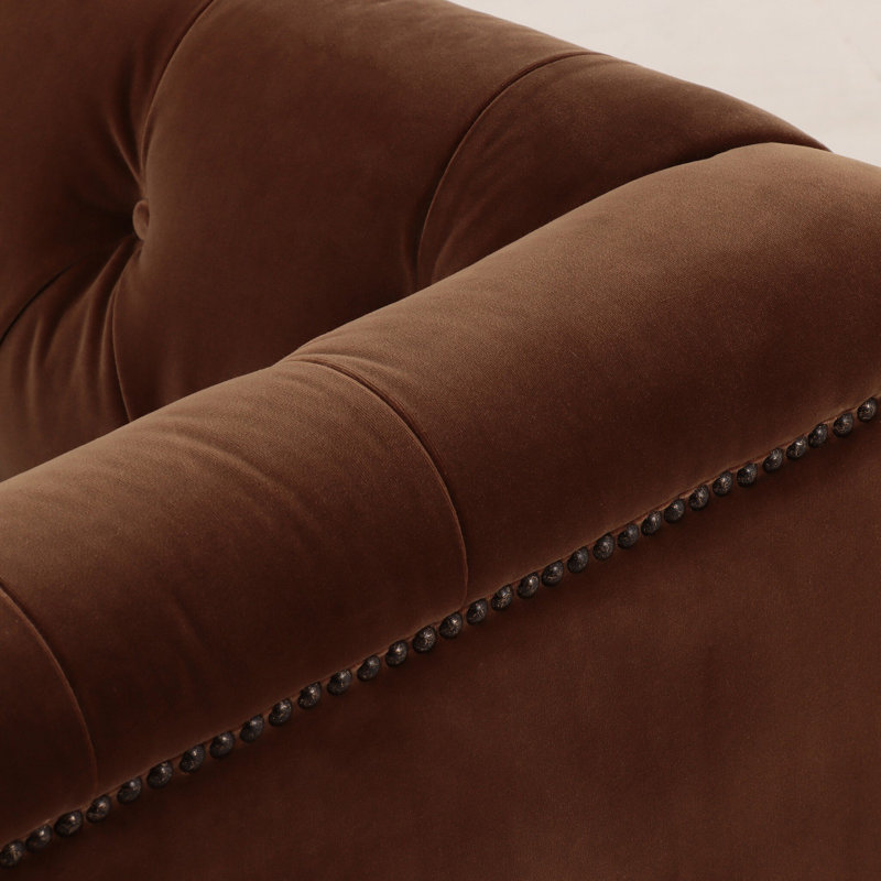 Maxx Upholstered Swivel Tufted Chair