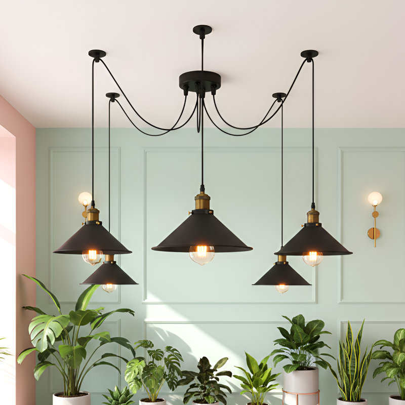5 - Light Cone Pendant, No, Black