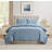 Square 3-Piece Solid Pinsonic Textured Quilt Set-97535293-97535289