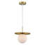 Luminaire suspendu moderne à abat-jour en fer forgé avec abat-jour en verre et abat-jour 9,8 po Abbey-1232370287