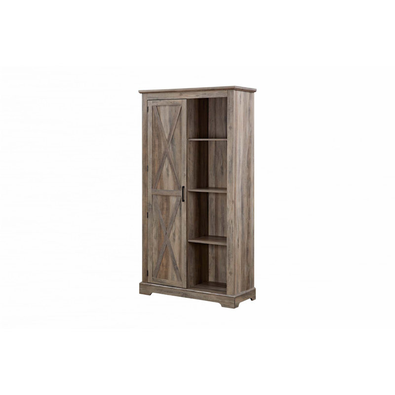 Grande armoire de rangement rustique Farmhouse, Gris délavé