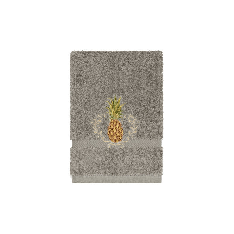 Serviette de bain en coton Welcome, Gris foncé, Gant de toilette - paquet de 1