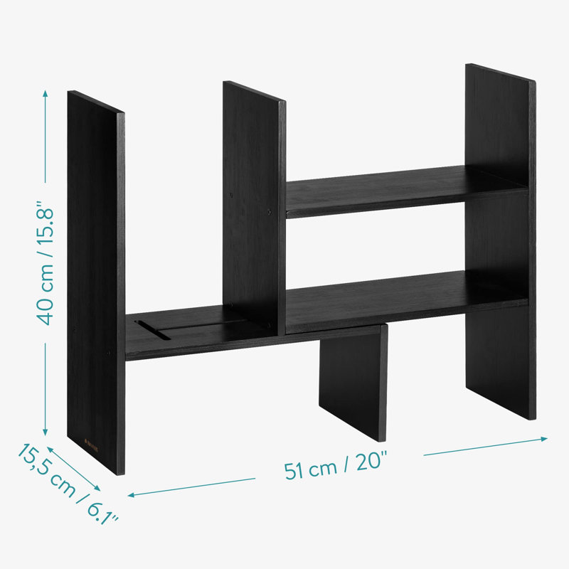 Holli Wood Desk Organiser, Black