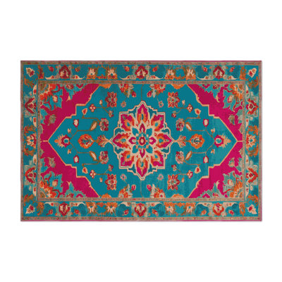 Tabriz Blue Indoor and Outdoor Area Rug
