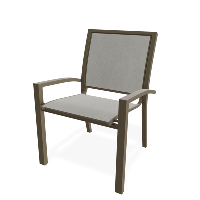 Kendall Outdoor Dining Chair, Beachwood, Augustine Oyster