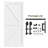 Manufactured Wood Paneled Sliding Barn Door with Installation Hardware Kit,Sliding Closet Door with PVC Surface-102040354