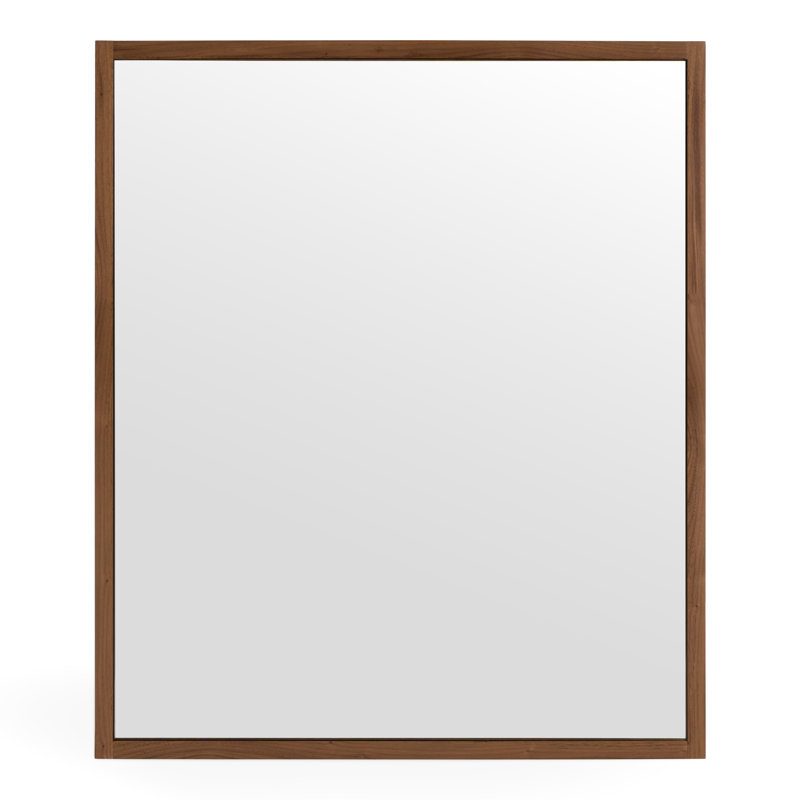 Rectangle Wall Mirror, Walnut