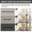 Table de bout abstraite en acier inoxydable 13,8 x 13,8 x 21 po