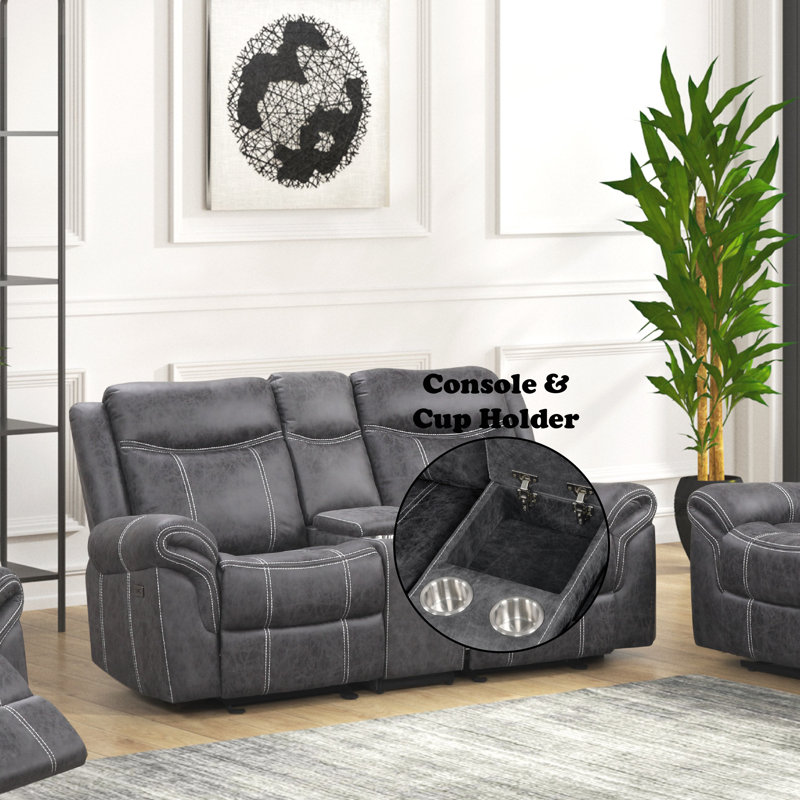 Power Motion Loveseat W/USB Port