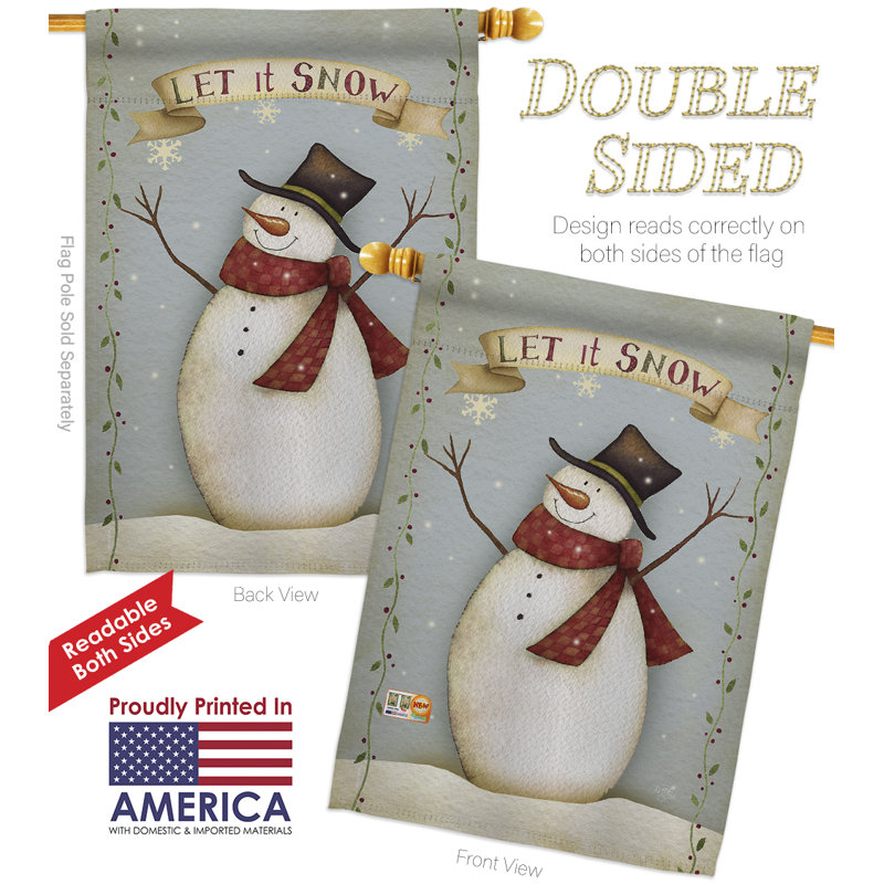 Double Sided 40'' H x 28'' W Polyester Christmas Flag Set