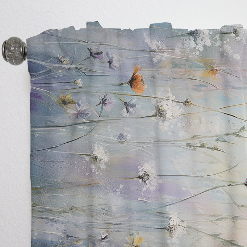 Wildflowers Wander Meadows - Rideau traditionnel - Velours obscurcissant - 1 panneau, L 52 po x L 63 po
