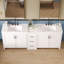 84" Double-Sink Bathroom Vanity, 2 Ceramic Sinks And A Quartz Countertop, With Adjustable Shelves And 3 Drawers, Large Storage Space, Silver Metal Handles And Soft Close Hinges Design-537700352