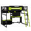 Lit mezzanine en bois avec bureau-260935927