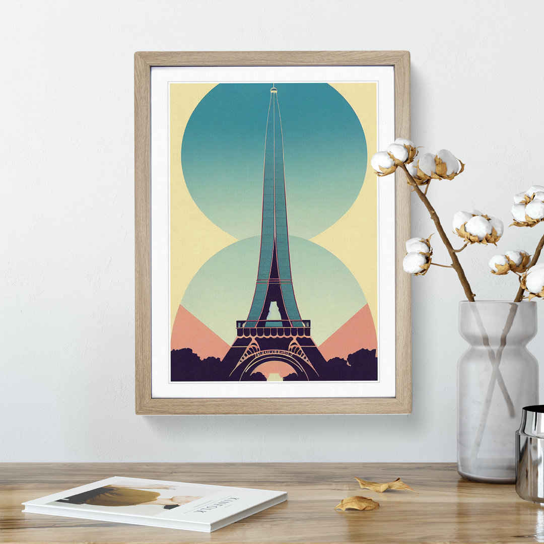 Eiffel Tower Art Deco No.5 - Single Picture Frame Print
