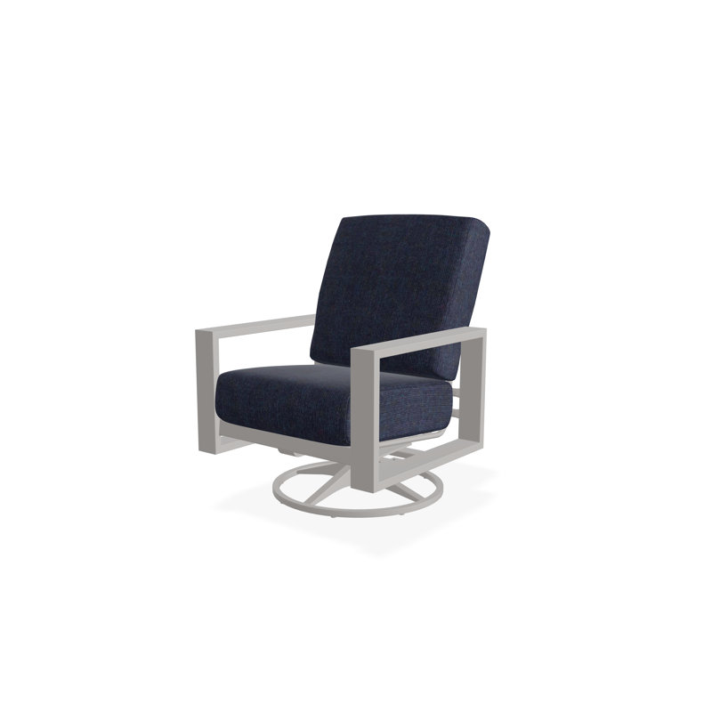 Larssen Outdoor Lounge Chair, Spectrum Indigo Sunbrella®, Warm Gray
