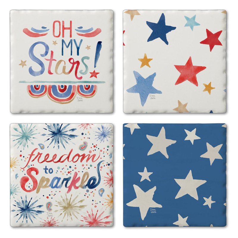 Ensemble de 4 sous-verres Oh My Stars