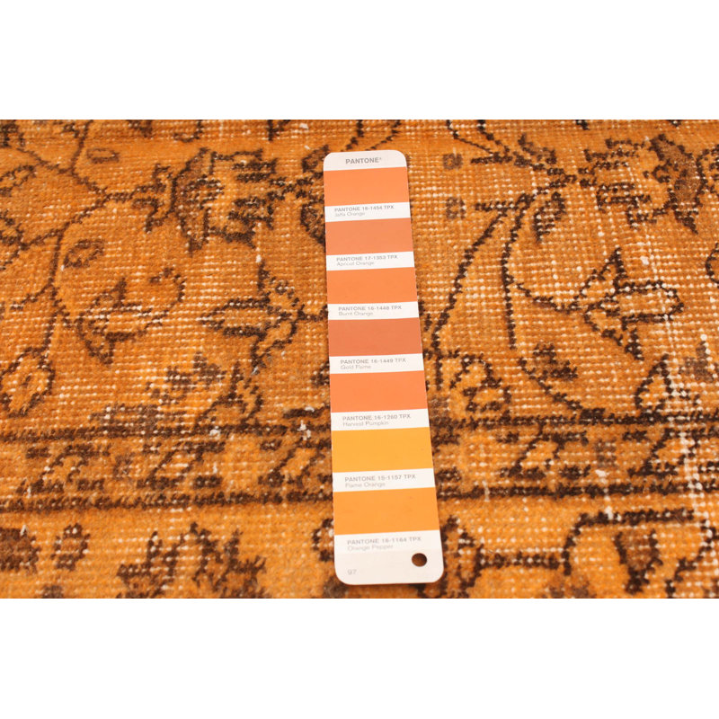 One-of-a-Kind 3'9" X 6'9" New Age Wool Area Rug in Orange