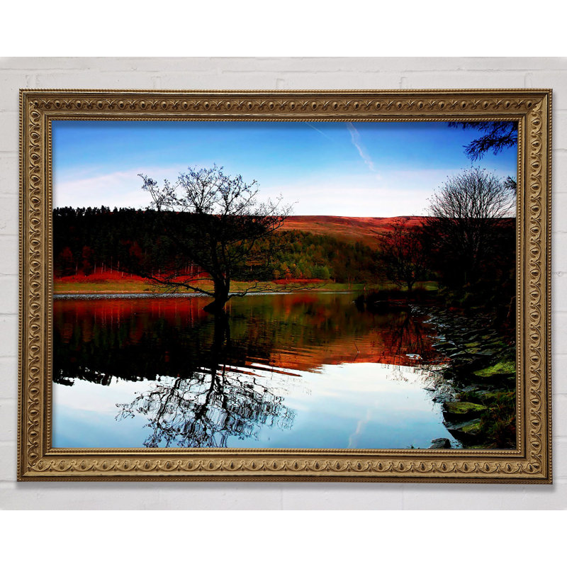 The Perfect Winter Lake - Single Picture Frame Print, 21cm H x 29.7cm W