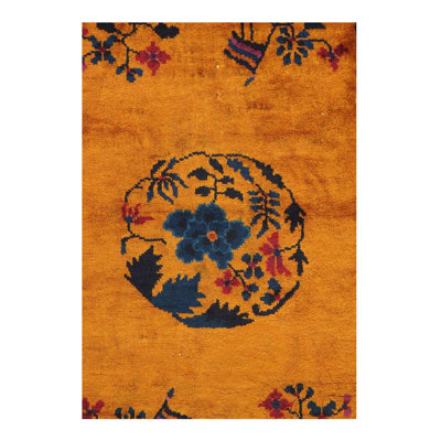 Lonisha Hand Woven Cotton Floral Area Rug