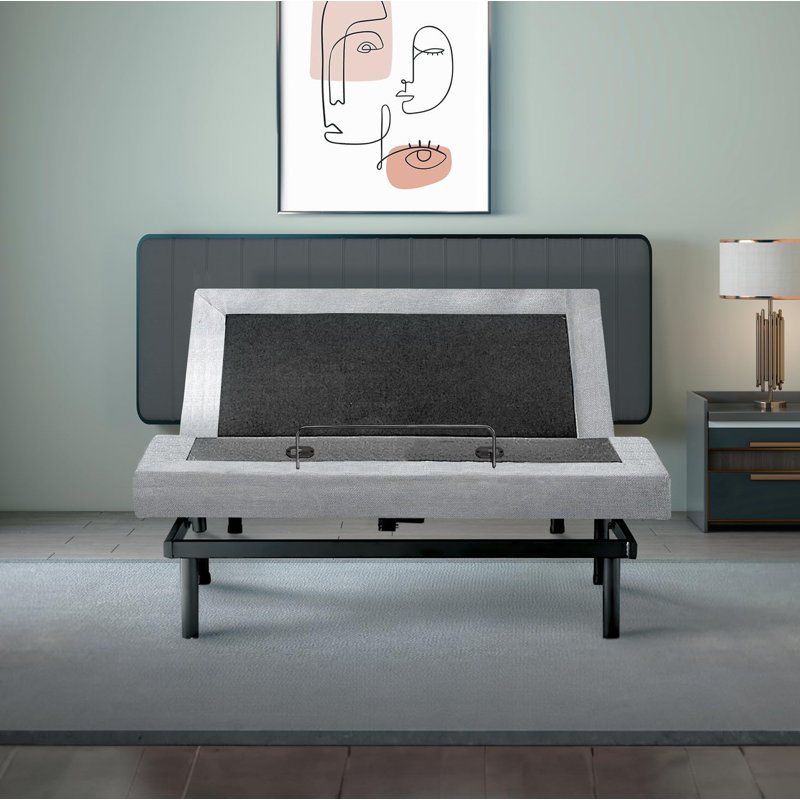 Base de lit très grand réglable, massage, USB, zéro gravité, lumière sous le lit, télécommande sans fil et dégagement zéro