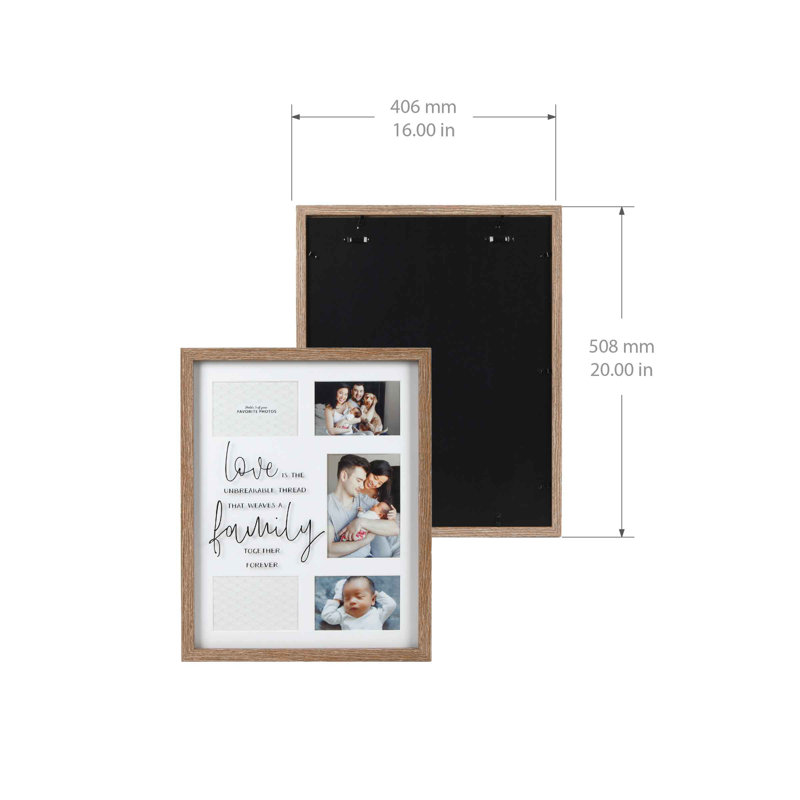Myalise 5 Opening Brown Collage Picture Frame