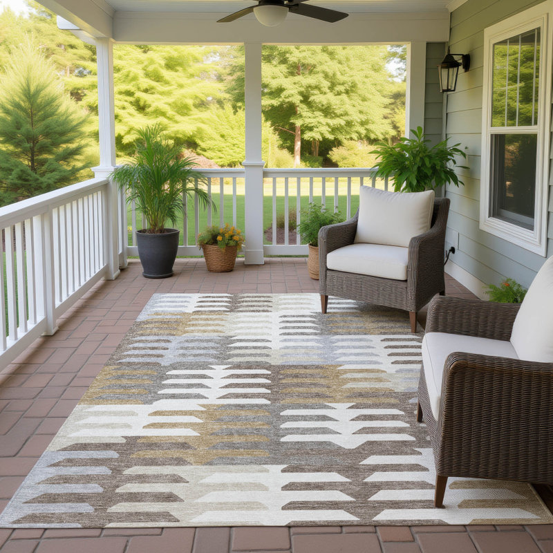 Machine Washable Indoor/Outdoor Chantille ACN2328 Geometric Rug, Rectangle 9' x 12'