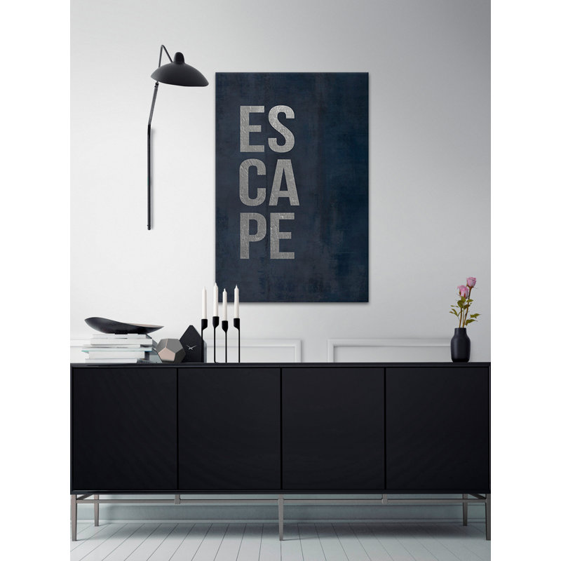 Knepper «Escape II», reproduction d'art textuel sur toile, H 36 po x l 24 po x P 1,5 po