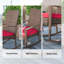 Chaise berçante d'extérieur en rotin avec coussin PE -897344253