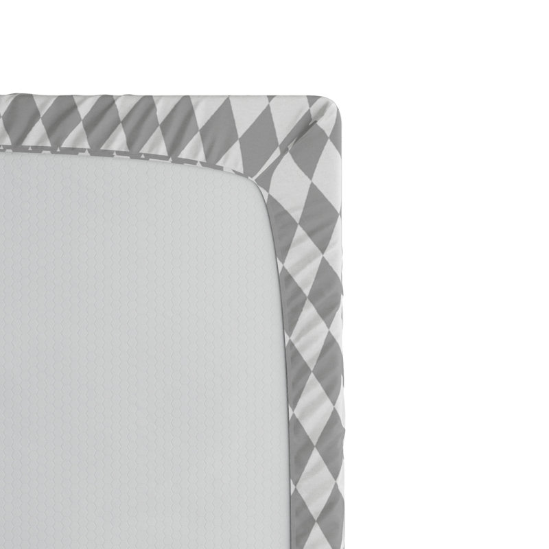 Microfiber Geometric Fitted Sheet, Full Fitted Sheet