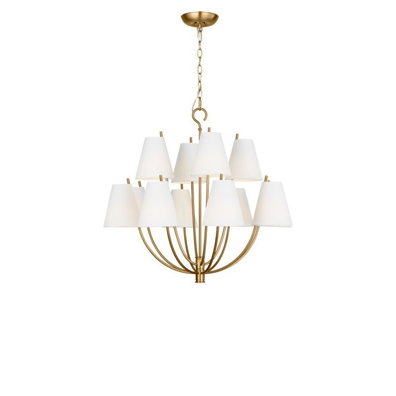 Marina Chandelier, Burnished Brass, 116.63" H x 30" W  x 30" D