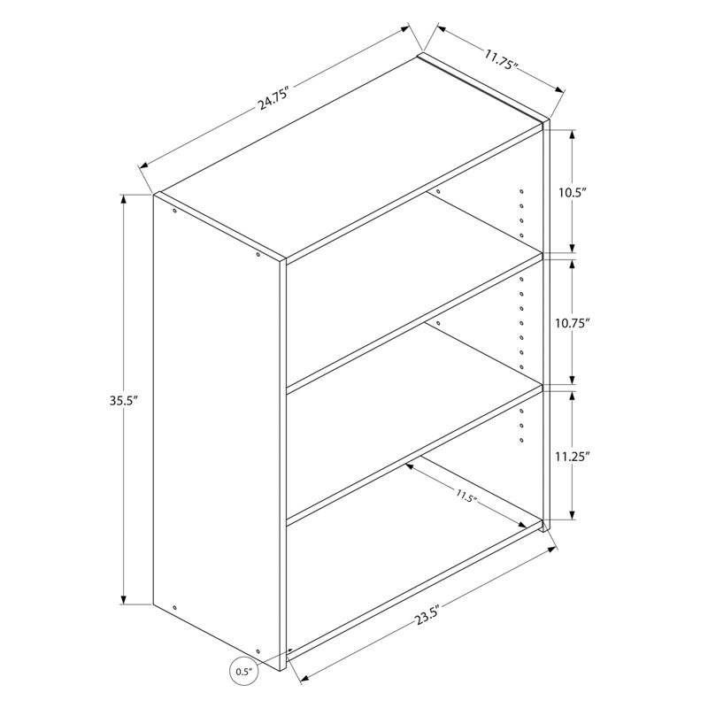 Transitional Bookshelf, Bookcase,, Espresso