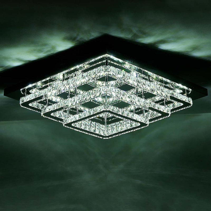 Zaina LED Flush Mount, 19cm H x 50cm W x 50cm D