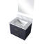 Meuble-lavabo bleu l 24 po x P 18 po - comptoir en acrylique Miroir à fermeture en douceur 24 comptoir inclus