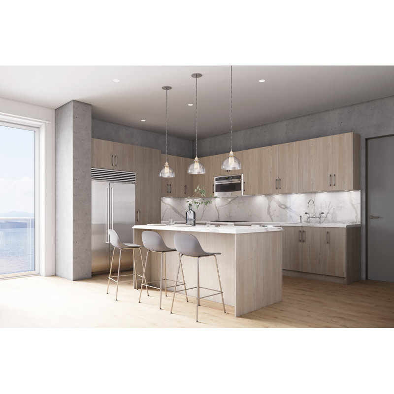 Quick Assemble Modern Style with Soft Close Blind Corner Base Kitchen Cabinet, Grey Nordic