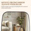 Miroir de salle de bain ovale moderne | Cadre en acier inoxydable-408974625-424648691