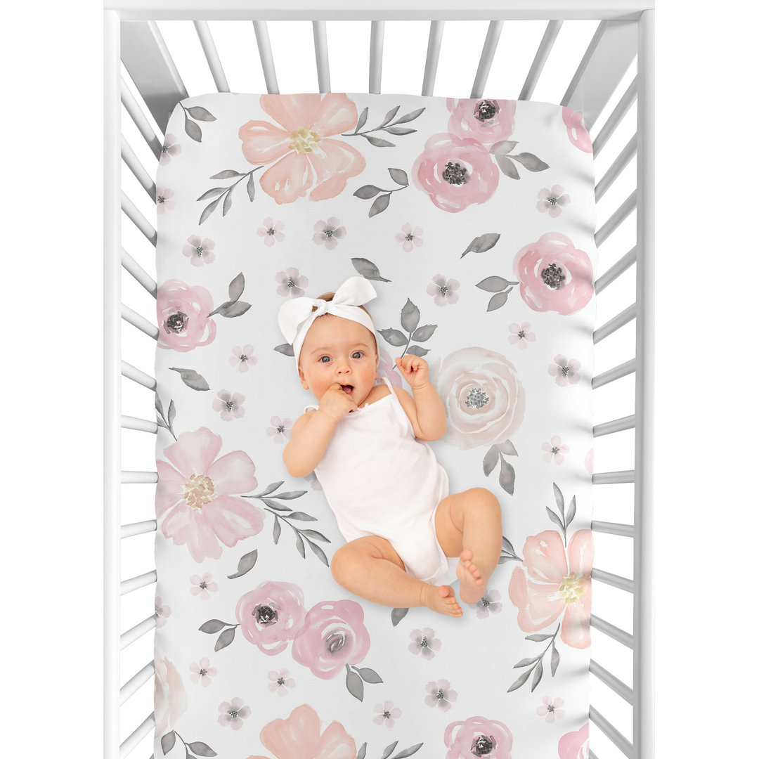 Watercolor Fitted Crib Sheet Sweet Jojo Designs