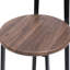 Ensemble de 3 tabourets de bar, hauteur comptoir. Noir et brun noyer Siège ergonomique confortable. Fabrication en métal, capacité de 220 lb. Polyvalent pour plusieurs environnements. Design moderne. Assemblage facile de 3 pièces
