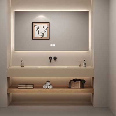 Japanese-style simple bathroom cabinet