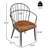 Indoor Upholstered Dining Chair With Metal Legs (Set Of 2),Brown