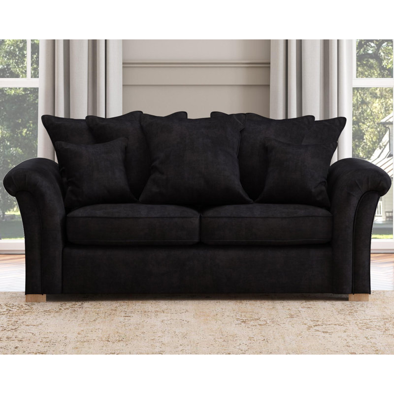 Castleacre Three Seater, Scatter Back, Ebony